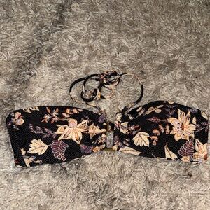 Floral Strapless Bikini Top